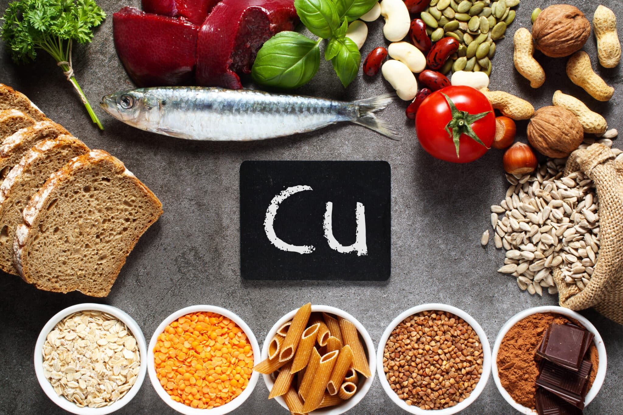 Nourriture la plus élevée en cuivre (Cu)