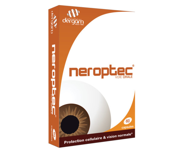visuel packaging produit neroptec, 60 capsules complément alimentaire pour la protection cellulaire et la vision