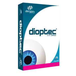 visuel packaging produit Dioptec complément alimentaire sécheresse yeux 60 capsules