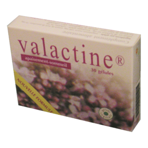 visuel packaging produit Valactine complément alimentaire qui facilite le sommeil 30 gélules